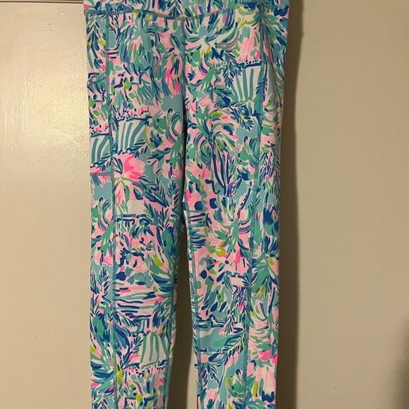 Lilly Pulitzer ibaza blue cabana print medium legging - Picture 1 of 3